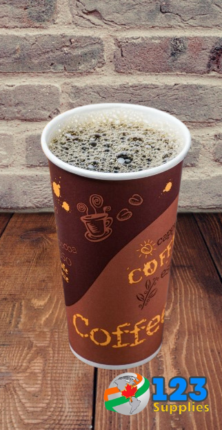 HOT COFFEE CUPS PRINTED 20 OZ (1000) - LIDS NOT INCLUDED
