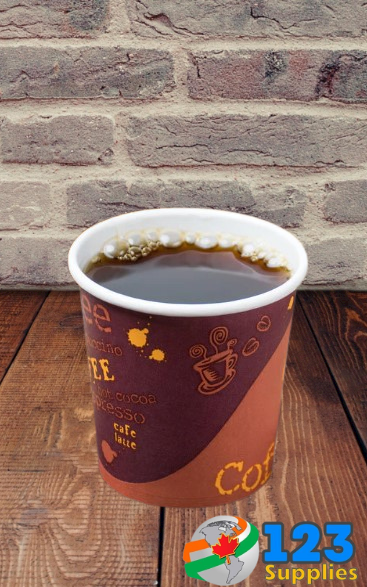 HOT COFFEE CUPS PRINTED 4 OZ (1000) - LIDS NOT INCLUDED