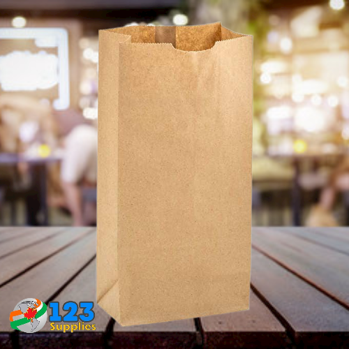 PLAIN PAPER BAGS - KRAFT BROWN 10LB (500)