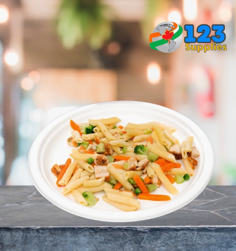SUGARCANE BIODEGRADABLE PLATES - ROUND 10" (500)
