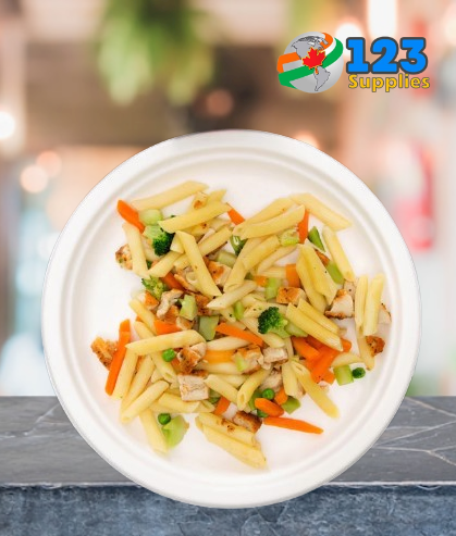 SUGARCANE BIODEGRADABLE PLATES - ROUND 8.75" (500)
