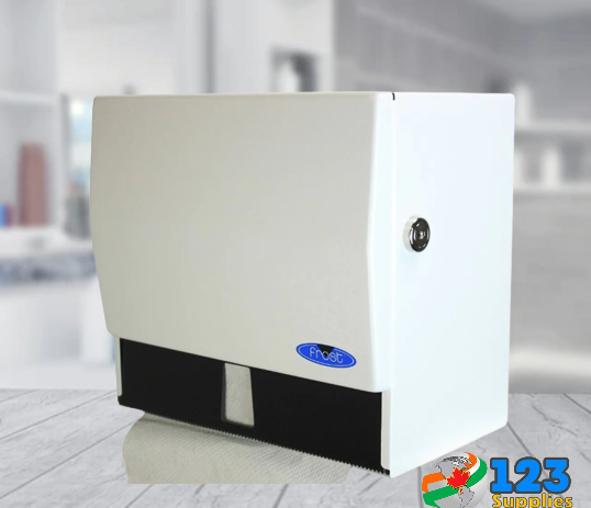 HAND TOWEL DISPENSER - SINGLEFOLD SHEETS & ROLLS - METAL WITH LOCK 205'-600' ROLL